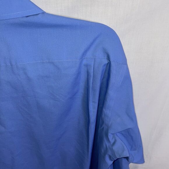 Croft & Barrow Dress Shirt Men’s Size Large Blue Cotton Broadcloth 16.5 32/33 LS - Picture 10 of 12